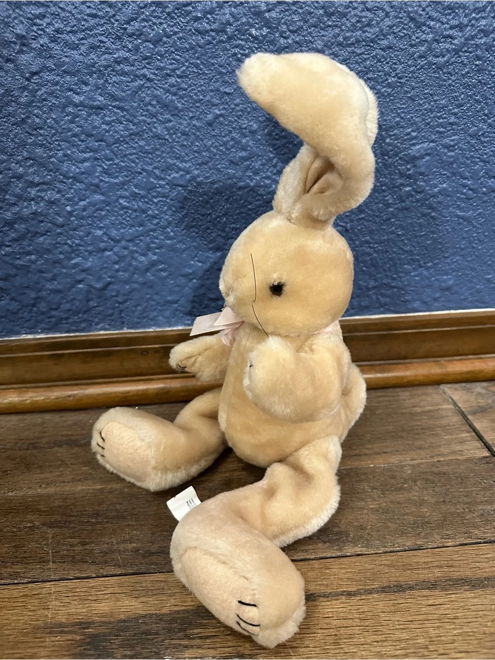 Plush Vintage Caffco International Jointed Bunny Rabbit Stuffed Animal Bend Ears